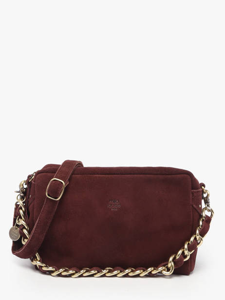 Cross Body Tas Vintage Leder Mila louise Bruin vintage 23673V